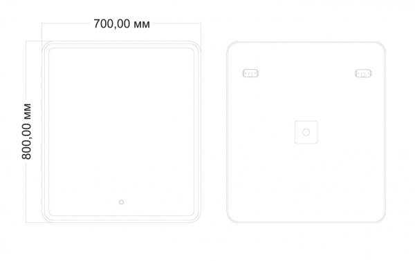 Зеркало с подсветкой Art&Max VITA AM-Vit-700-800-DS-F