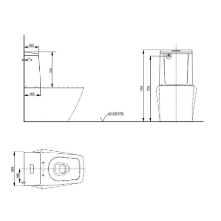 Унитаз напольный Toto Jewelhex CW680PB#XW