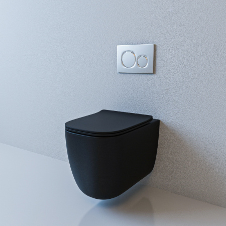 Подвесной безободковый унитаз с сиденьем микролифт beWash Schutz BKWHR102510