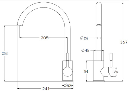 Смеситель для кухни ESKO K45 K45 White