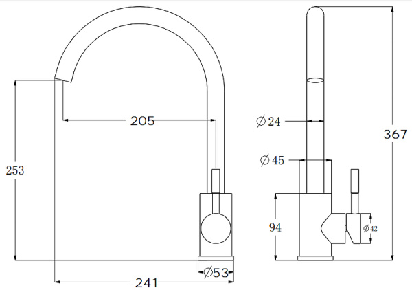 Смеситель для кухни ESKO K45 K45 White