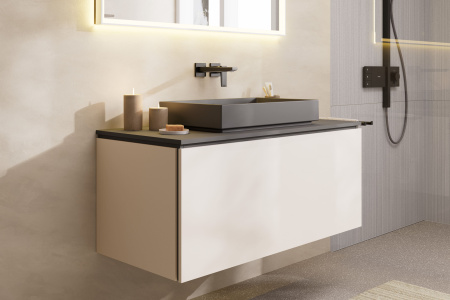 Смеситель для раковины встраиваемый Hansgrohe Metropol 32526340 шлифованный черный хром