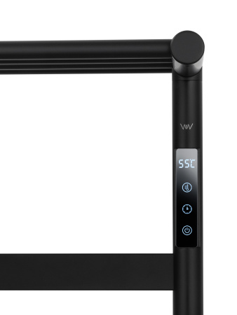 Полотенцесушитель электрический WONZON & WOGHAND ESSEN, черный матовый WW-A403-MB