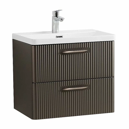 Тумба под раковину BelBagno Due DUE-600-2C-SO-GM-P без ручек, оружейная сталь