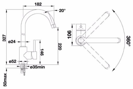 Комплект Blanco RIONA 45 (кофе) + MIDA (кофе) 521401M2