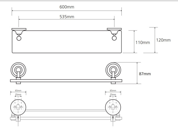 Полочка стеклянная Bemeta Retro 144302242