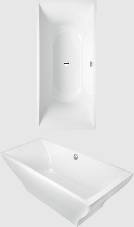 Ванна квариловая Villeroy & Boch La Belle 180х80 со сливом-переливом (UBQ180LAB2PDV-01)