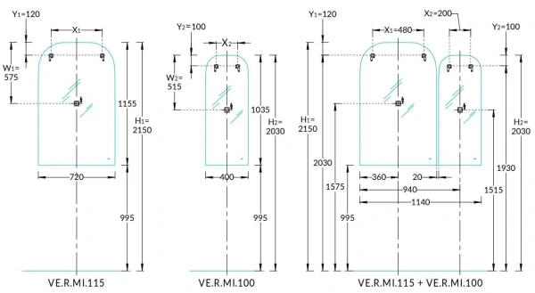 Зеркало (115х70) Kerama Marazzi Vetrata 72 VE.R.mi.115\WHT