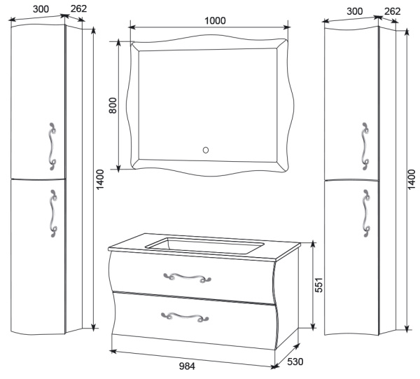 Зеркало (105х80)  Aima Amethyst У51944