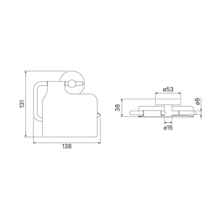 Держатель для туалетной бумаги с крышкой IDDIS Sena сплав металлов (SENSSC0i43)