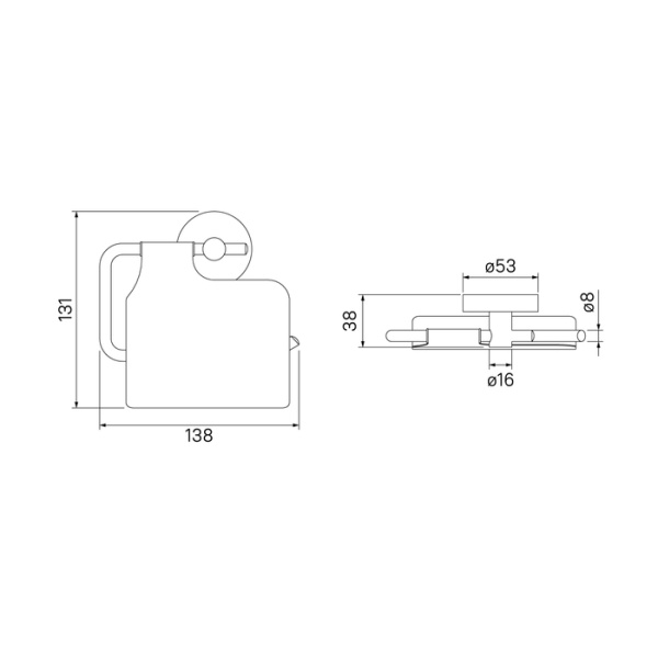 Держатель для туалетной бумаги с крышкой IDDIS Sena сплав металлов (SENSSC0i43)