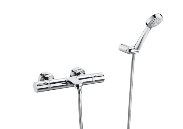 Смеситель для ванны-душа термостатический настенного монтажа с ручным душем Roca T-1000 A5A1109C00