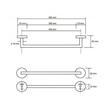 Полотенцедержатель Bemeta Dark 104204020