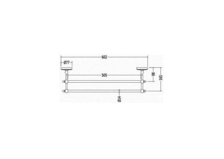 Двойной полотенцедержатель Devon&Devon Dorothy DOR412OT