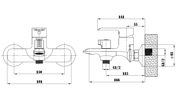 Смеситель для ванны ESKO SORRENTO SR 54