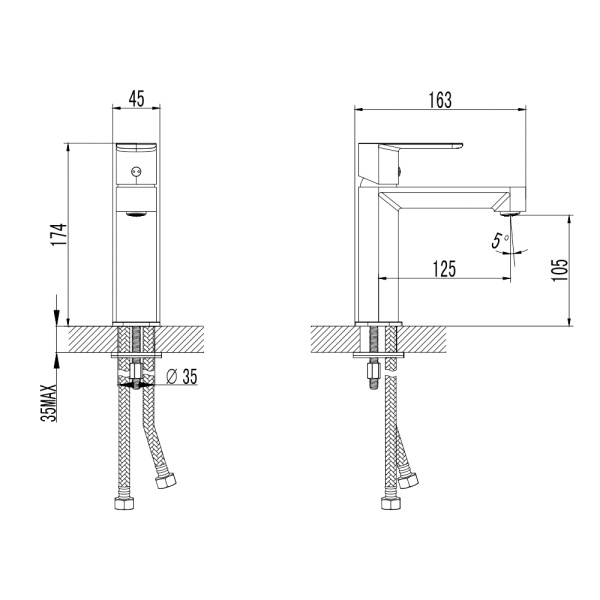 Смеситель для раковины AQUAme Parma AQM6610MB
