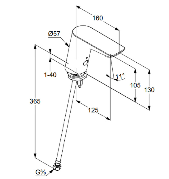 Смеситель для раковины электронный Kludi Balance 5210505