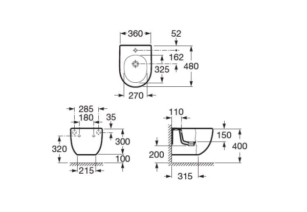 Биде подвесное Roca Meridian 357246000