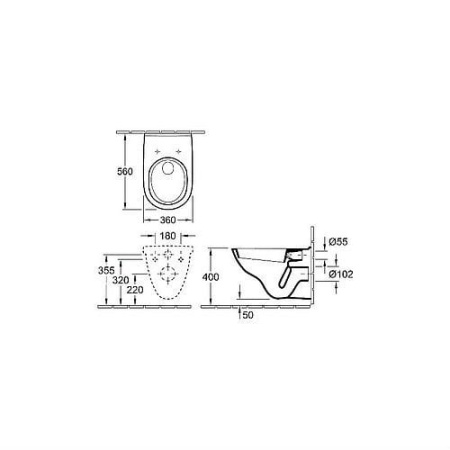 Унитаз Villeroy&Boch O.novo 5660D001