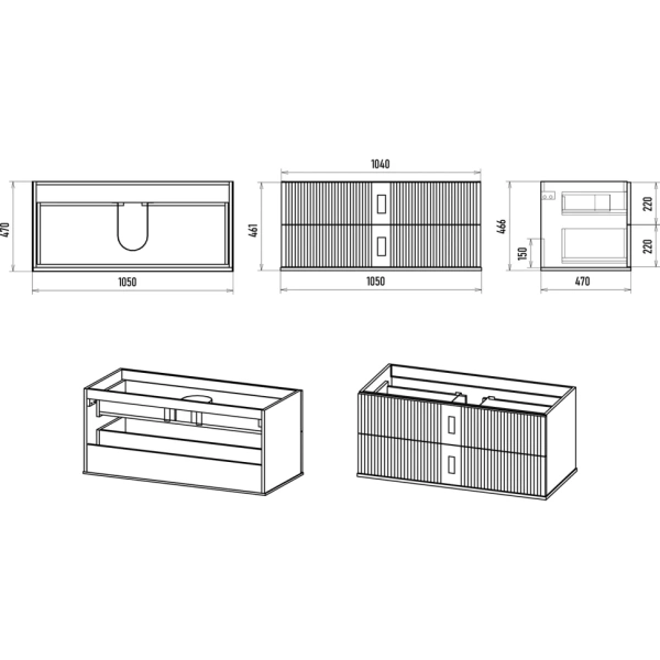 Тумба с раковиной 105 см  Brevita Sevilla УТ000022660