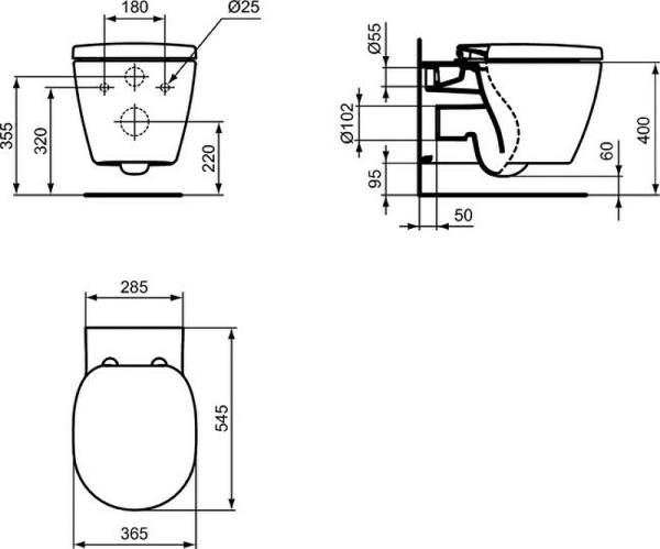 Комплект инсталляция + унитаз Ideal Standard Connect AquaBlade E212701 Комплект инсталляция + унитаз Ideal Standard Connect AquaBlade E212701