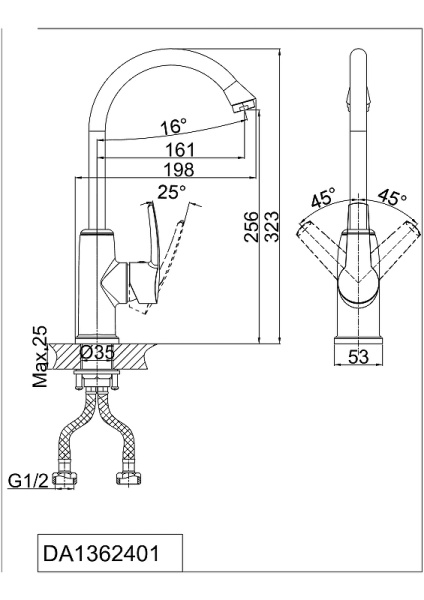 Комплект смесителей D&K Rhein.Valerius DA136212432SET