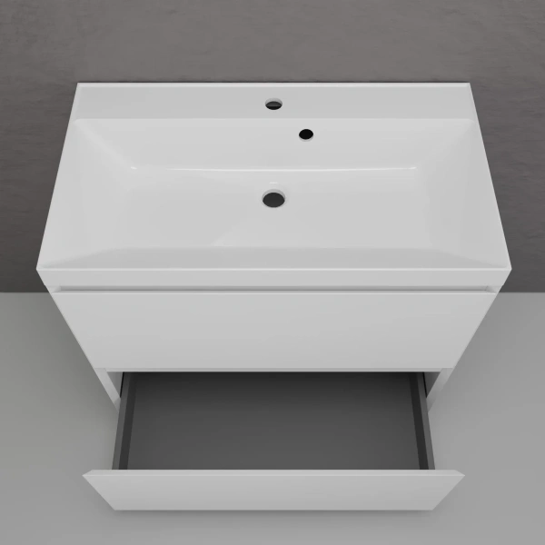 Тумба напольная без раковины 80 см Style Line Манхэттен ЛС-00002371 белый матовый