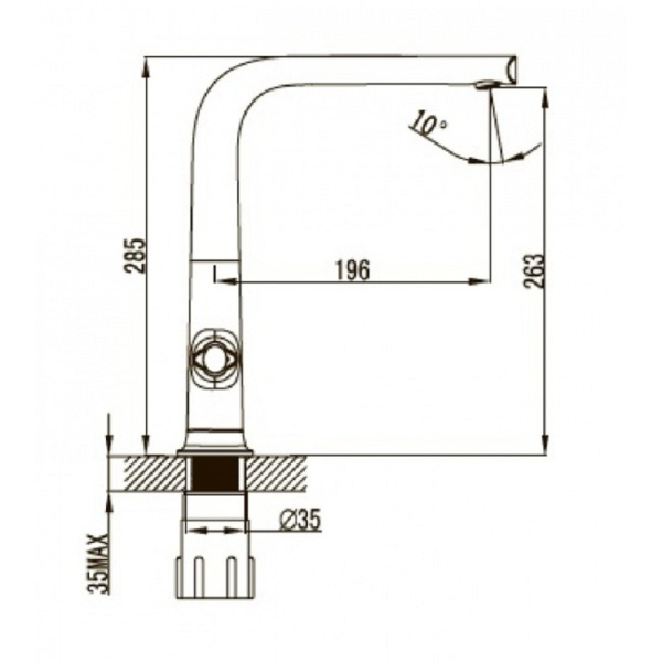 Смеситель для кухни KAISER Topaz (17133)