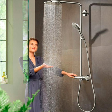 Душевая система с термостатом Hansgrohe Raindance Select S 300 1jet Showerpipe 27114000 хром