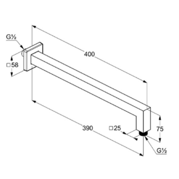Душевой кронштейн Kludi A-QA 6654405-00