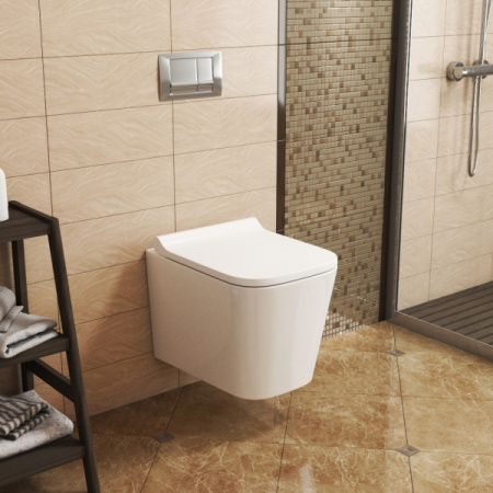 Унитаз подвесной безободковый OWL Vatter Ruta-H mini с сиденьем DP микролифт OWLT190403