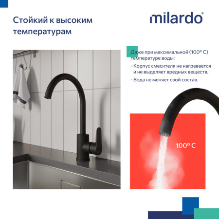 Смеситель для кухни Milardo Poli POLBLJ0M05
