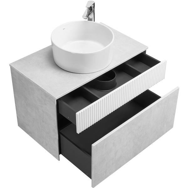 Тумба с раковиной Aquaton Марбл 80 слэйт 1A2762K2MH4C0