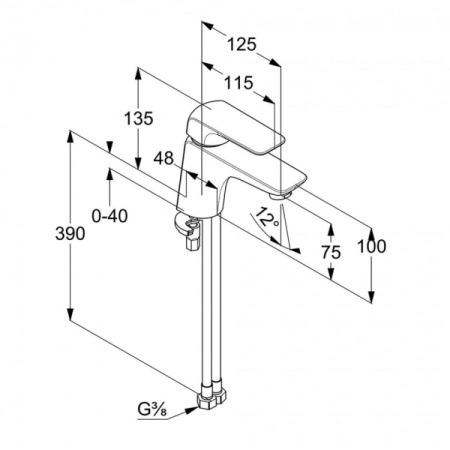 Смеситель для раковины Kludi Ameo 410280575