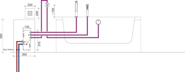 Наливной, сливной и переливной гарнитур GROHE Talento 19952 GL0 (19952GL0)холодный рассвет глянец