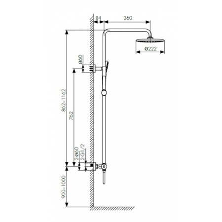 Душевая система с термостатом KAISER Cezar (05177)