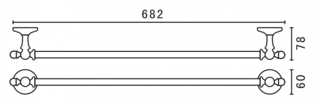 Полотенцедержатель Art&Max AM-2624AL
