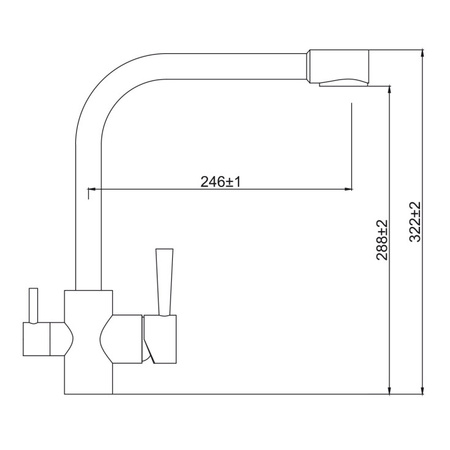 Смеситель для кухни с фильтром Kaiser Merkur БР26044-5, серебристый
