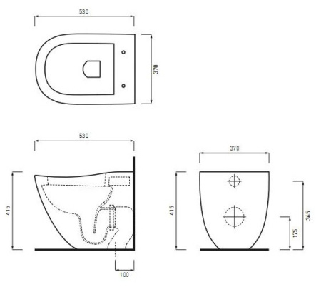 Унитаз CIELO Fluid FLVA