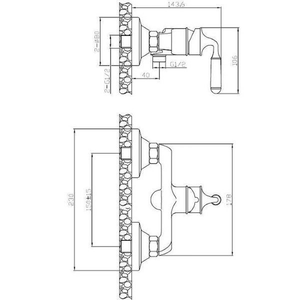 Смеситель для душа ESKO PRAGUE PG 80