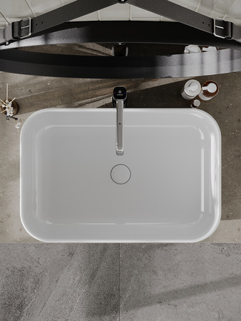 Раковина накладная (60х40) Orange  B03-600W белый глянец