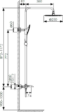 Душевая система с термостатом KAISER Nove (06182)