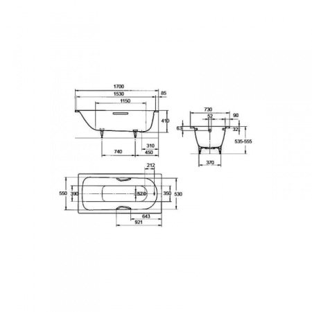 Стальная ванна Kaldewei SANIFORM PLUS STAR 334 (170x73) 133400013001 с покрытием Easy-Clean