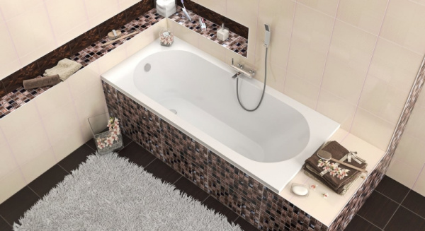 Ванна из искусственного камня Marmo Bagno Лучия левая (180x80) MB-L180-80 Ванна из искусственного камня Marmo Bagno Лучия левая (180x80) MB-L180-80