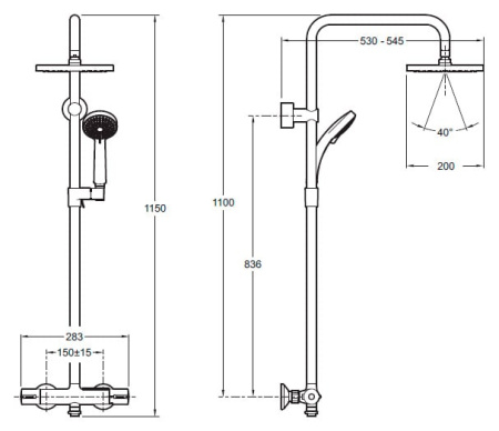 Душевая система Jacob Delafon July E5523-CP