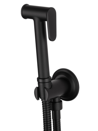 Смеситель с гигиеническим душем встраиваемый WONZON & WOGHAND STEAM, черный матовый WW- 88849008-MB