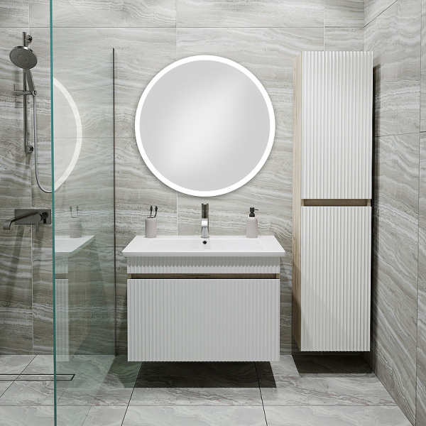 Тумба под раковину Runo крафтовый дуб Модена 75 (00-00001427)