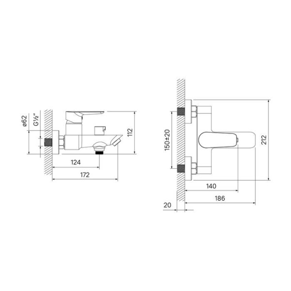 Смеситель для ванны IDDIS Cloud (CLOSB02i02WA)