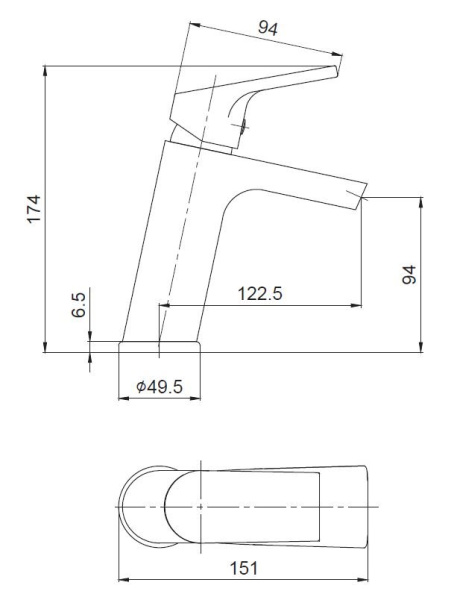 Смеситель для раковин ESKO ONTARIO ON 26