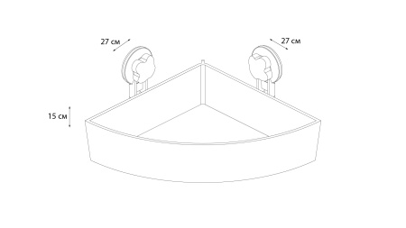 Полочка угловая одноэтажная Grampus Blonde, GR-7086
